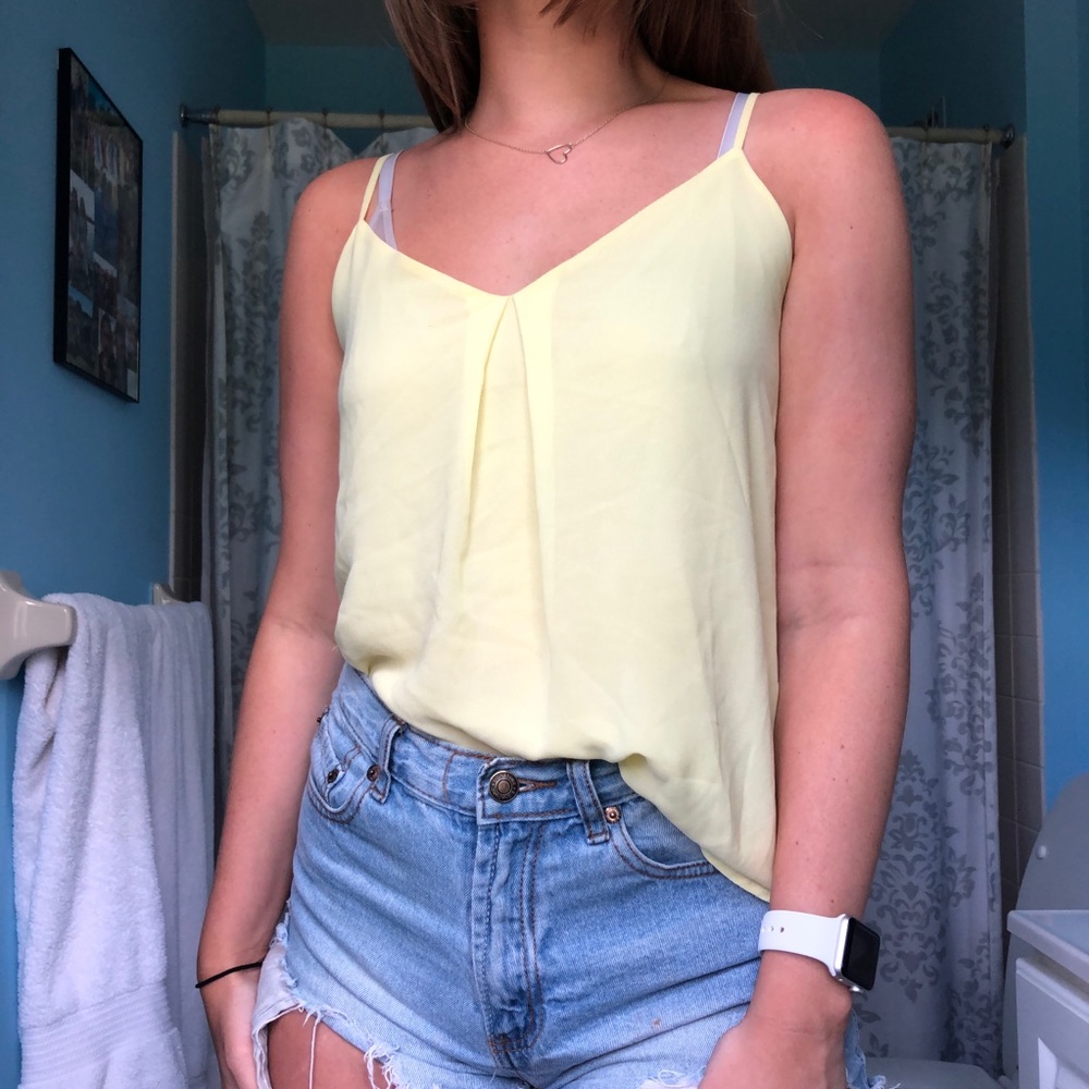 Lulus Chiffon Yellow Top